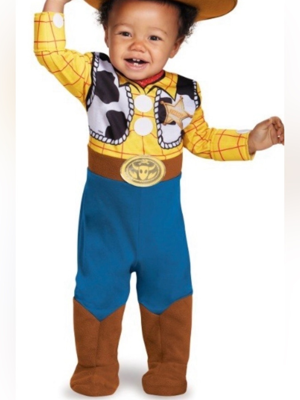 Disney Baby Woody Sheriff Kids Costume - Yellow & Blue sherriff onesie costume
